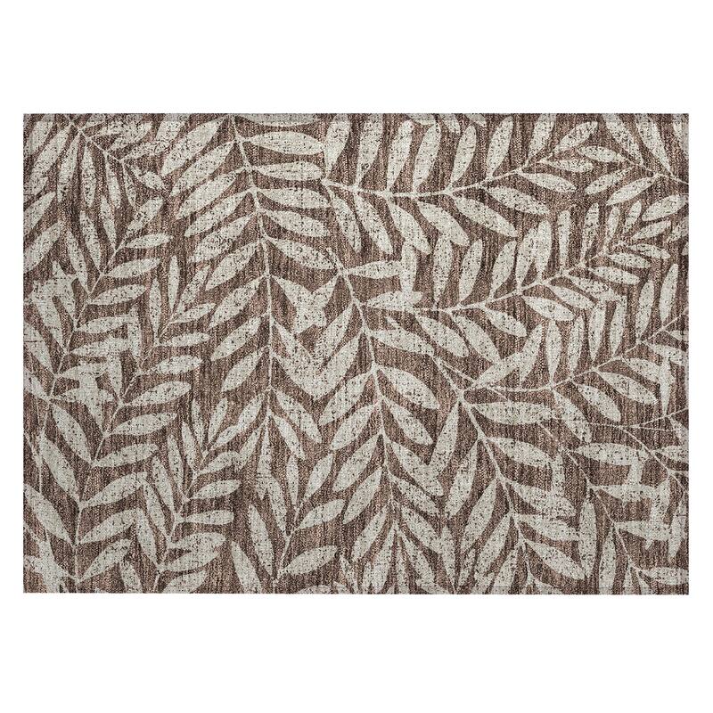 Machine Washable Indoor/ Outdoor Chantille Palm Rug