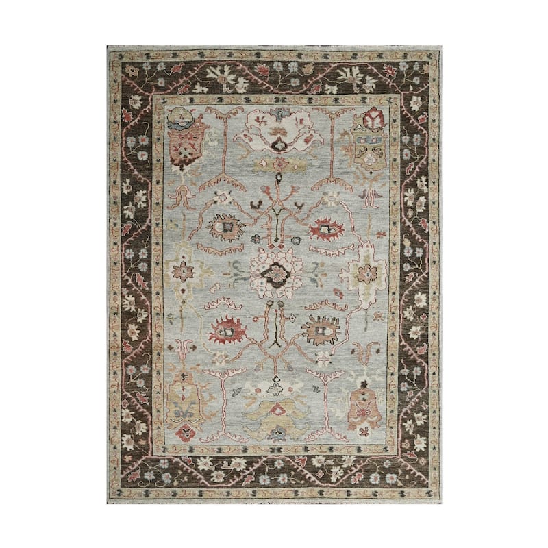 LoomBloom Multi Size Moss Traditional Handmade Oushak Wool Area Rug