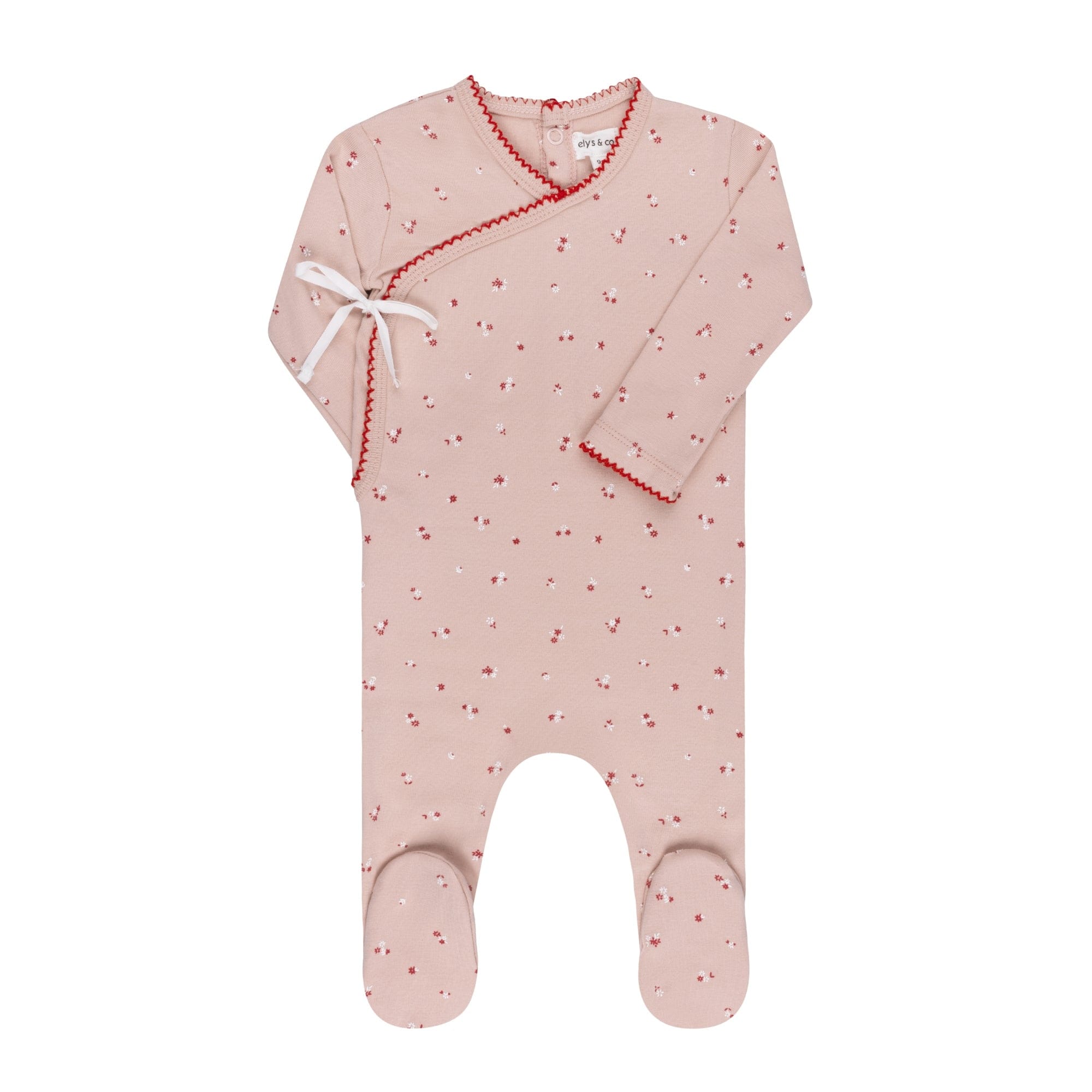 Ely's & Co. Organic Cotton Cluster Flower & Leaf Footie Collection