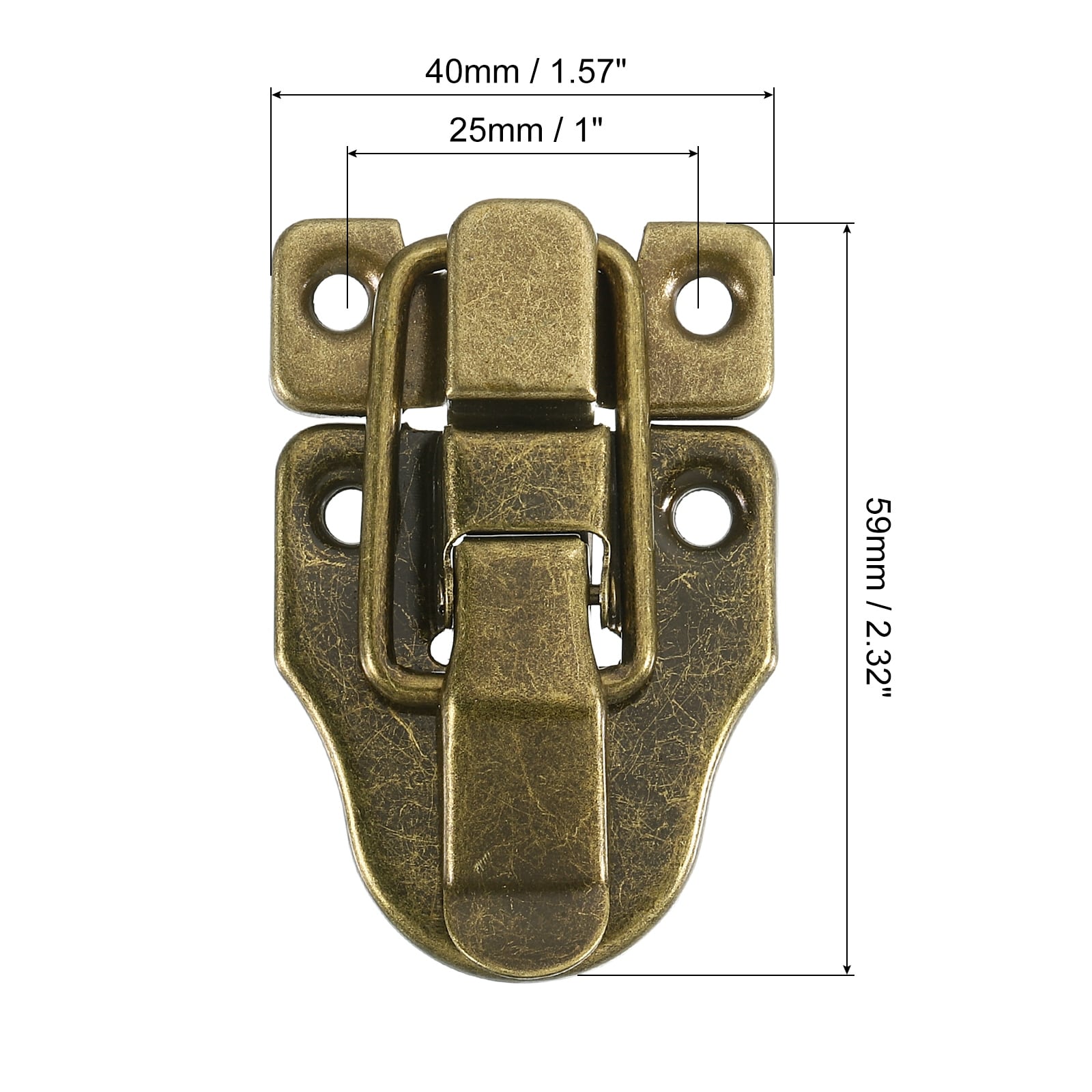 Duck-Billed Toggle Hasp Latch, Metal Box Toggle Latch Chest Latch with Mounting Screws for Jewelry Box Wooden Case Decorative