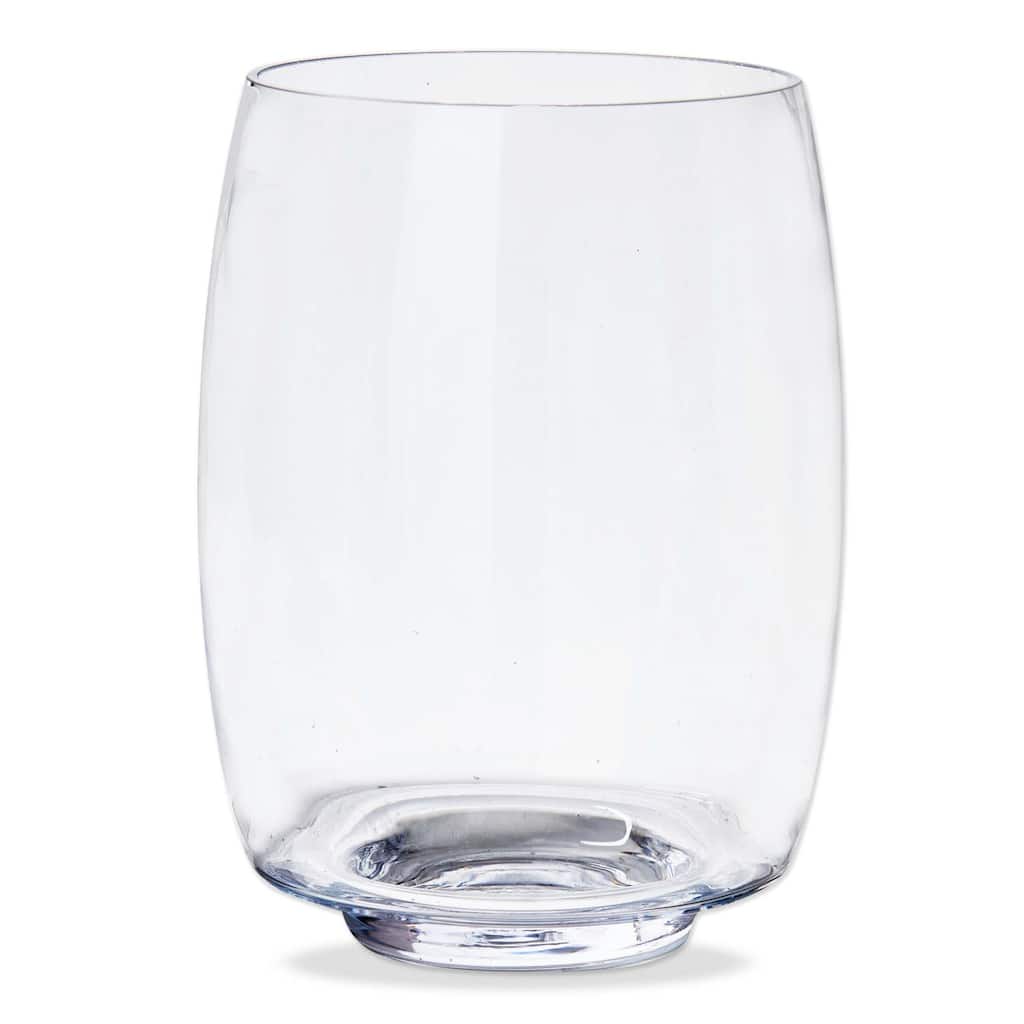 Lagos Hurricane Candle Holders - Clear Glass Pillar Lanterns, 9.5" H x 7" L x 7" W, Easy Care, Everyday Use