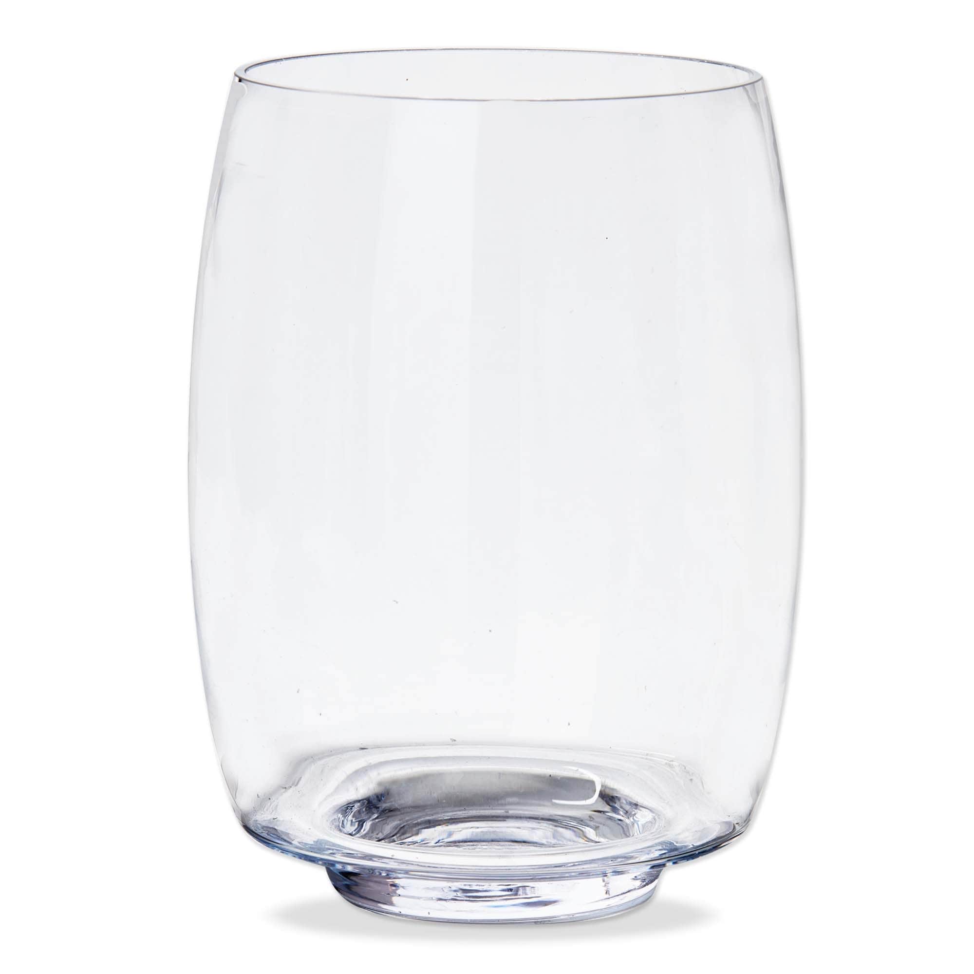 Lagos Hurricane Candle Holders - Clear Glass Pillar Lanterns, 9.5" H x 7" L x 7" W, Easy Care, Everyday Use