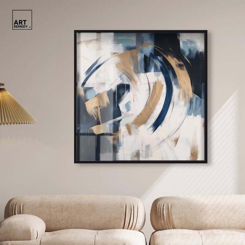 Golden Vortex I Shadowbox by Art Remedy