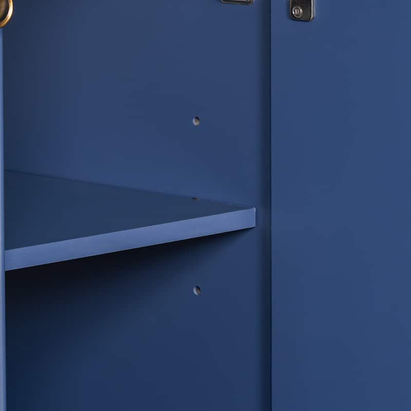 36"Bathroom Vanity with Ceramic Sink, Standard and Double-Layer Drawers, Soft Close Doors, Adjustable Shelves