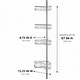 preview thumbnail 41 of 40, Utopia Alley Tension Pole Shower Caddy Corner Organizer, Adjustable with 4 Removable Baskets, 60 to 97 Inch