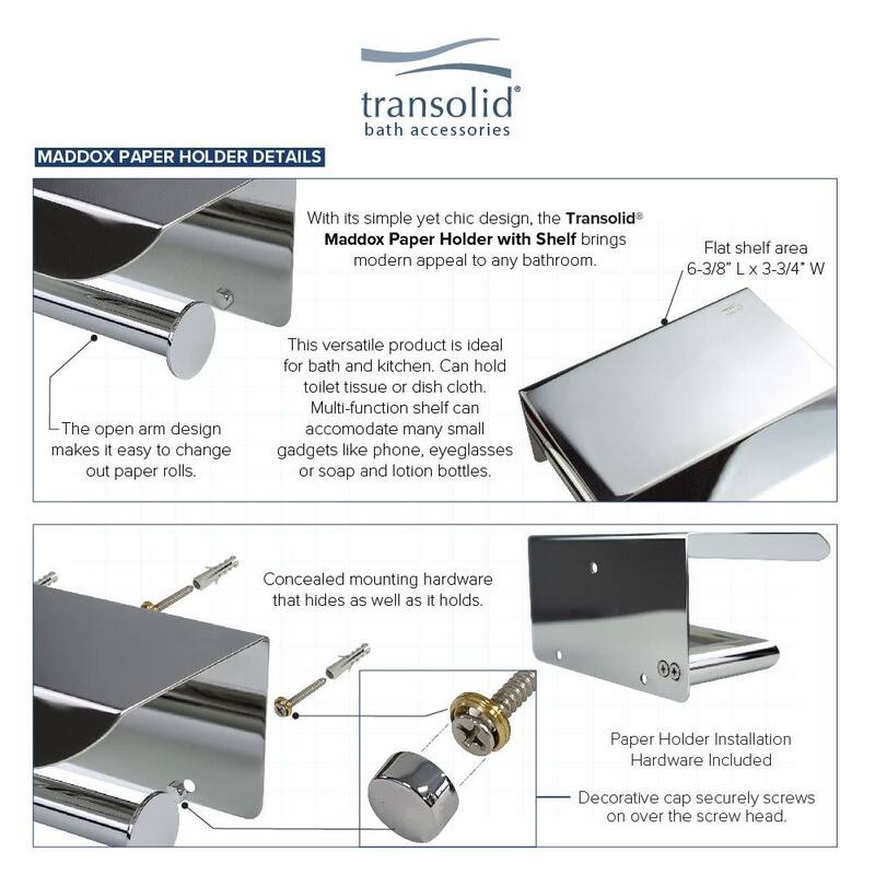 Transolid MPHS Maddox Wall Mounted Toilet Paper Holder
