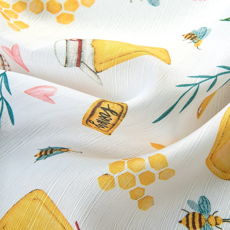Honey Tribeca Textured Kitchen Curtain Set