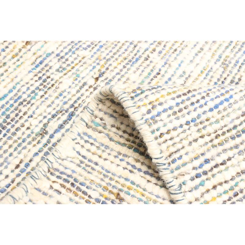 ECARPETGALLERY Braid weave Sienna Cream Wool Rug - 4'1 x 6'1