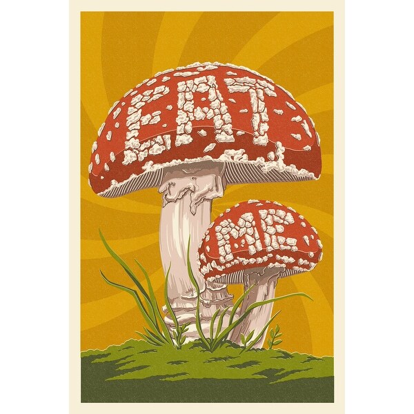 Eat Me Mushroom Lantern Press Artwork Art Print Multiple Sizes Available