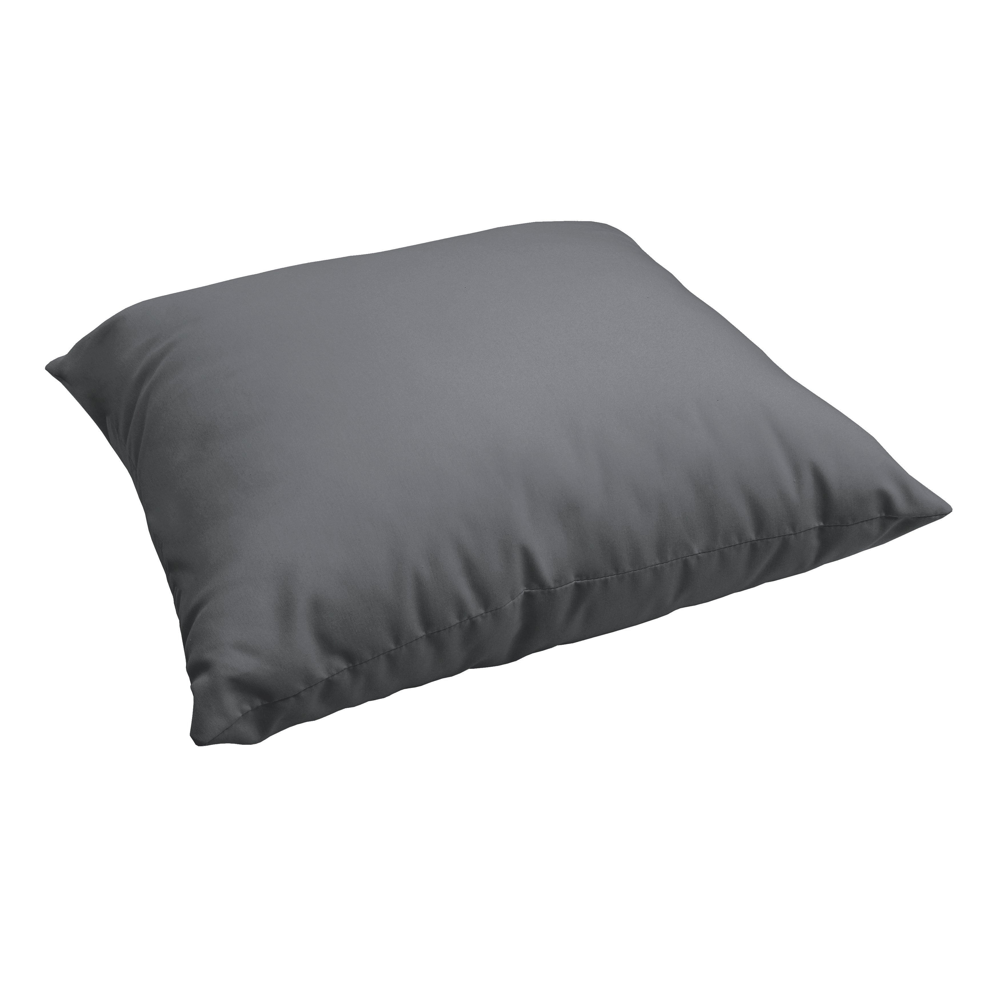 Sorra Home Sloane Charcoal Grey 26 inch Indoor Outdoor Floor Pillow