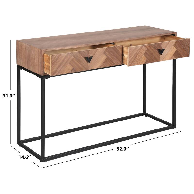 SAFAVIEH Couture Sherriandra 2-Drawer Console Table - 52"W x 15"D x 32"H