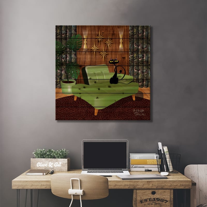 The Place Holder Print On Wood by Jeffrey Coleson - Multi-Color