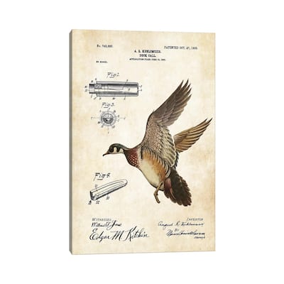 iCanvas "Duck Hunting" by Patent77 Canvas Print