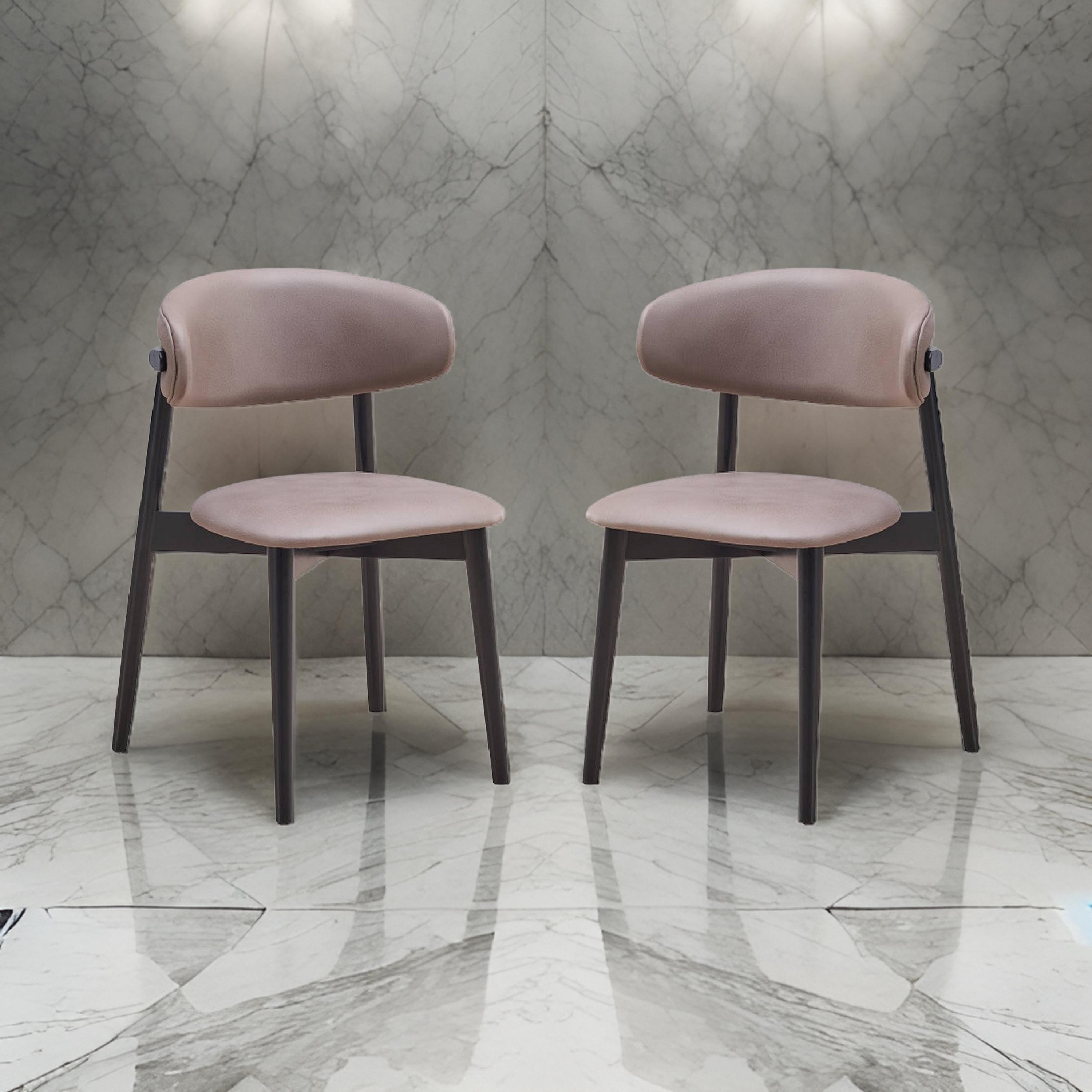 Anae 23 Inch Side Dining Chair Set of 2, Turned Legs, Gray Fabric, Black