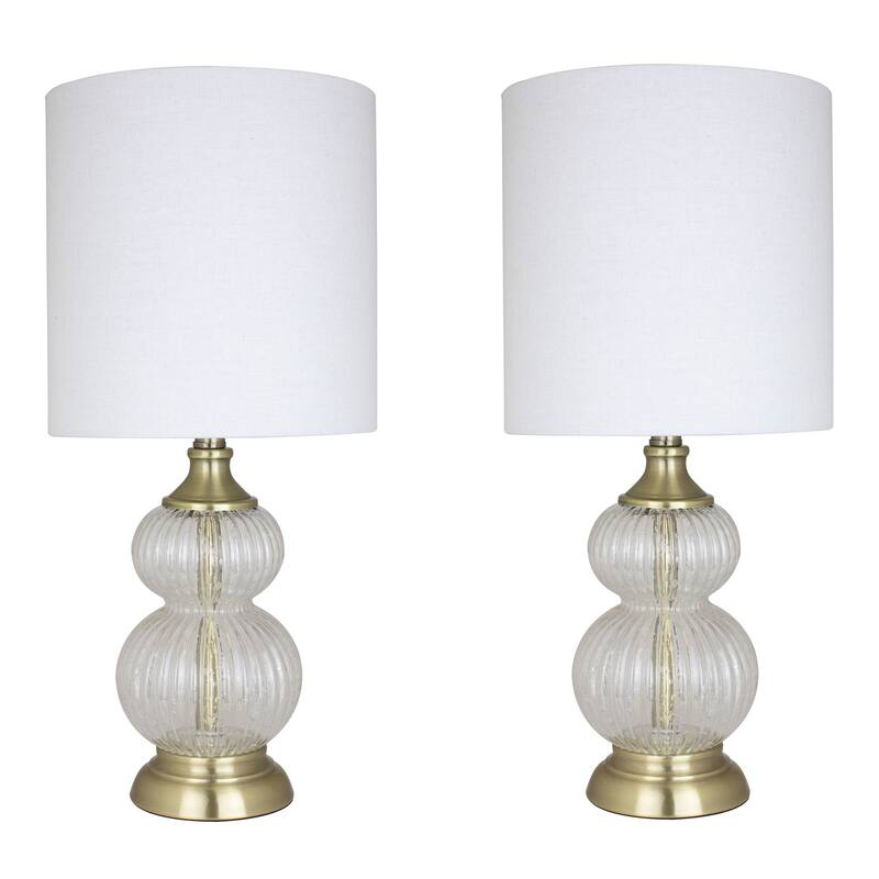 Belle 20" Glass Accent Lamp (Set of 2)