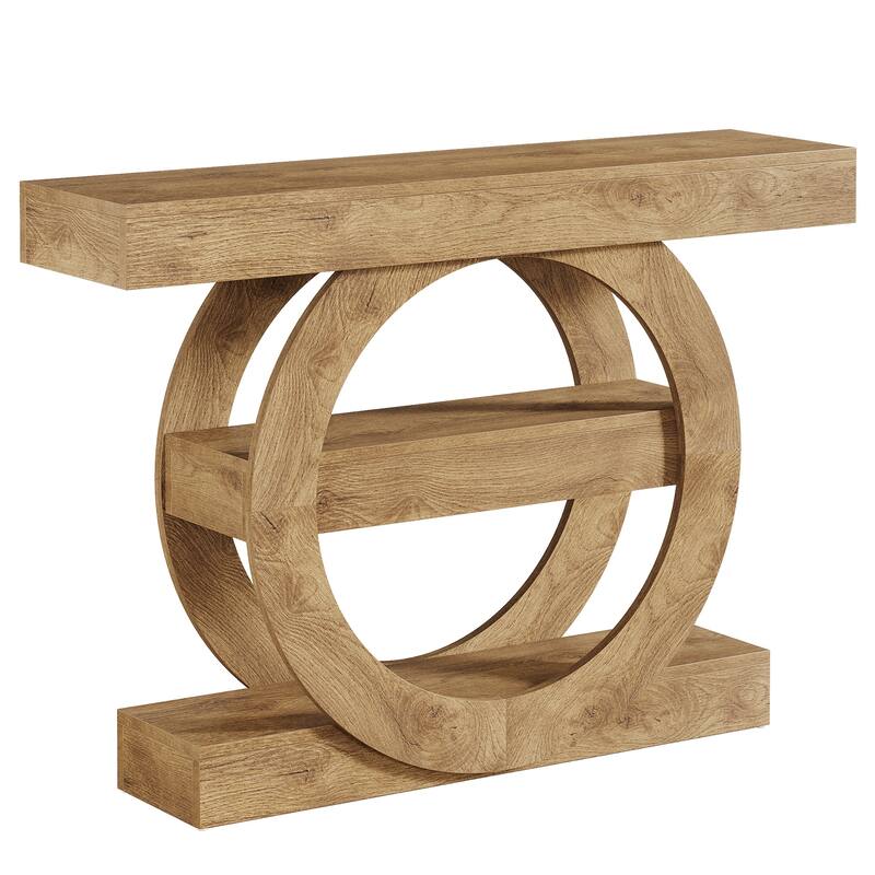 41.3" Farmhouse Console Table, 3-Tier Sofa Table