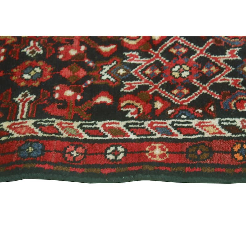 Fine Vintage Distressed Javier Red/Charcoal Runner - 2'9" x 7'9"