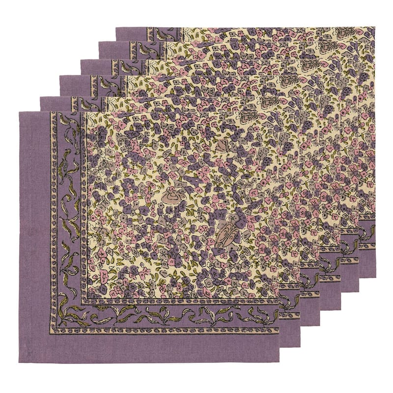 Couleur Nature Lavender Purple Napkin (Set of 6)
