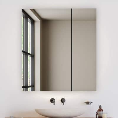 AQUADOM Royale Medicine Cabinet With Electrical Outlets, Magnifying Mirror and Magnetic Organization - 36"x36"x5"