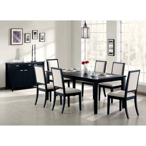 Coaster Furniture Louise Black Rectangular Dining Table with Extension Leaf