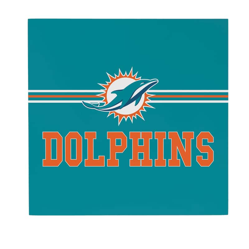 Miami Dolphins Wooden Door Decor Wall Sign - Multi-Color