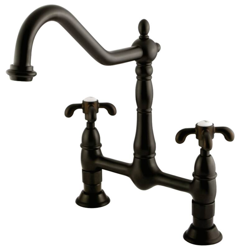Kingston Brass French Country 1.8 GPM Bridge Kitchen Faucet