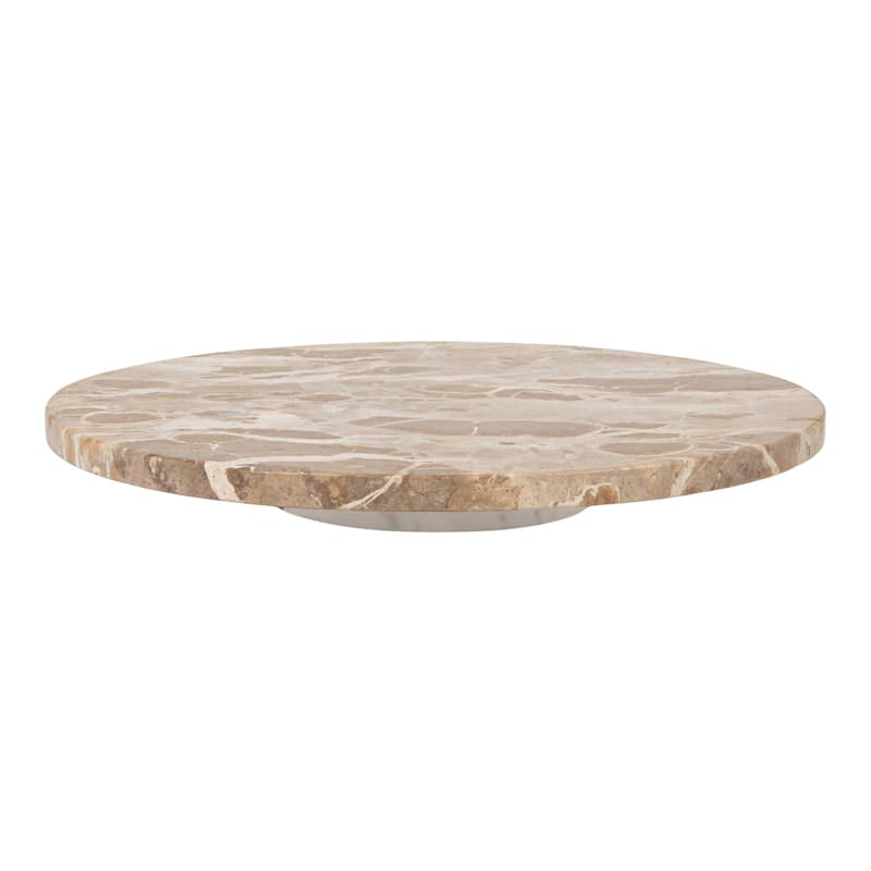 Marble Lazy Susan - 14.0"L x 14.0"W x 2.0"H - 14.0"L x 14.0"W x 2.0"H - Multi