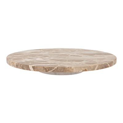 Marble Lazy Susan - 14.0"L x 14.0"W x 2.0"H - 14.0"L x 14.0"W x 2.0"H