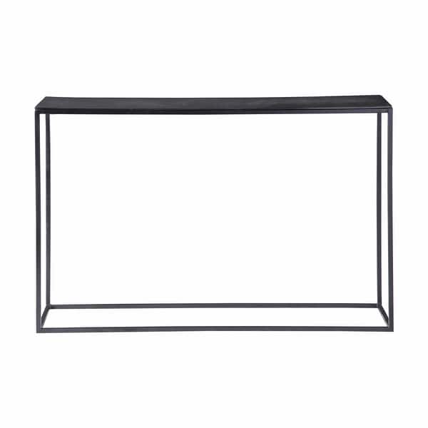 slide 2 of 5, Uttermost Coreene 46-1/2" Wide Industrial Style Aluminum Slab Tob Aged Black / Antique Bronze