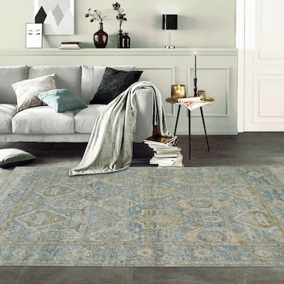 Multi Size Navy Hand Knotted Traditional Oushak Wool Oriental Area Rug