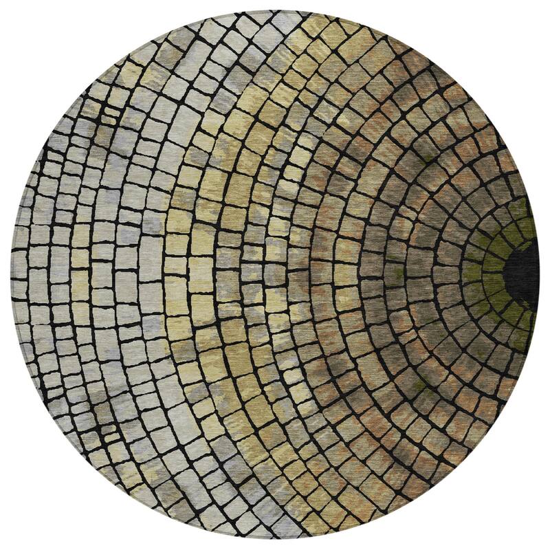 Machine Washable Indoor/ Outdoor Mosaic Rome Chantille Rug