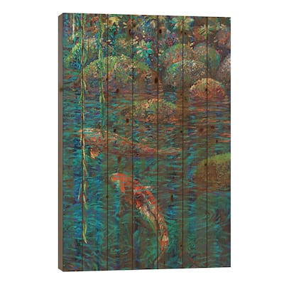 Waxwillow Lagoon IV Print On Wood by Iris Scott - Multi-Color