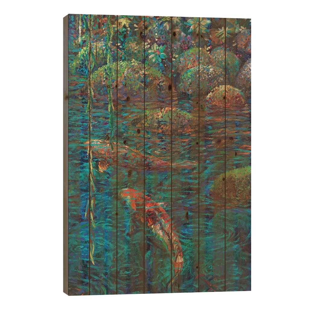 Waxwillow Lagoon IV Print On Wood by Iris Scott - Multi-Color
