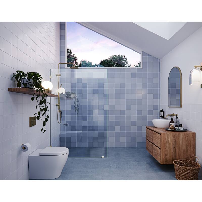 Glass Warehouse GW-SFP-48 Vela 78" High x 48" Wide Shower Screen