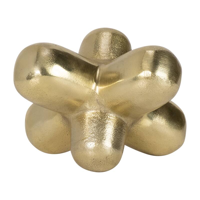 Metal Geometric Orb in Aluminum Abstract Home Decor Ornament For Table, Shelf, Mantle Decor Creative Gift