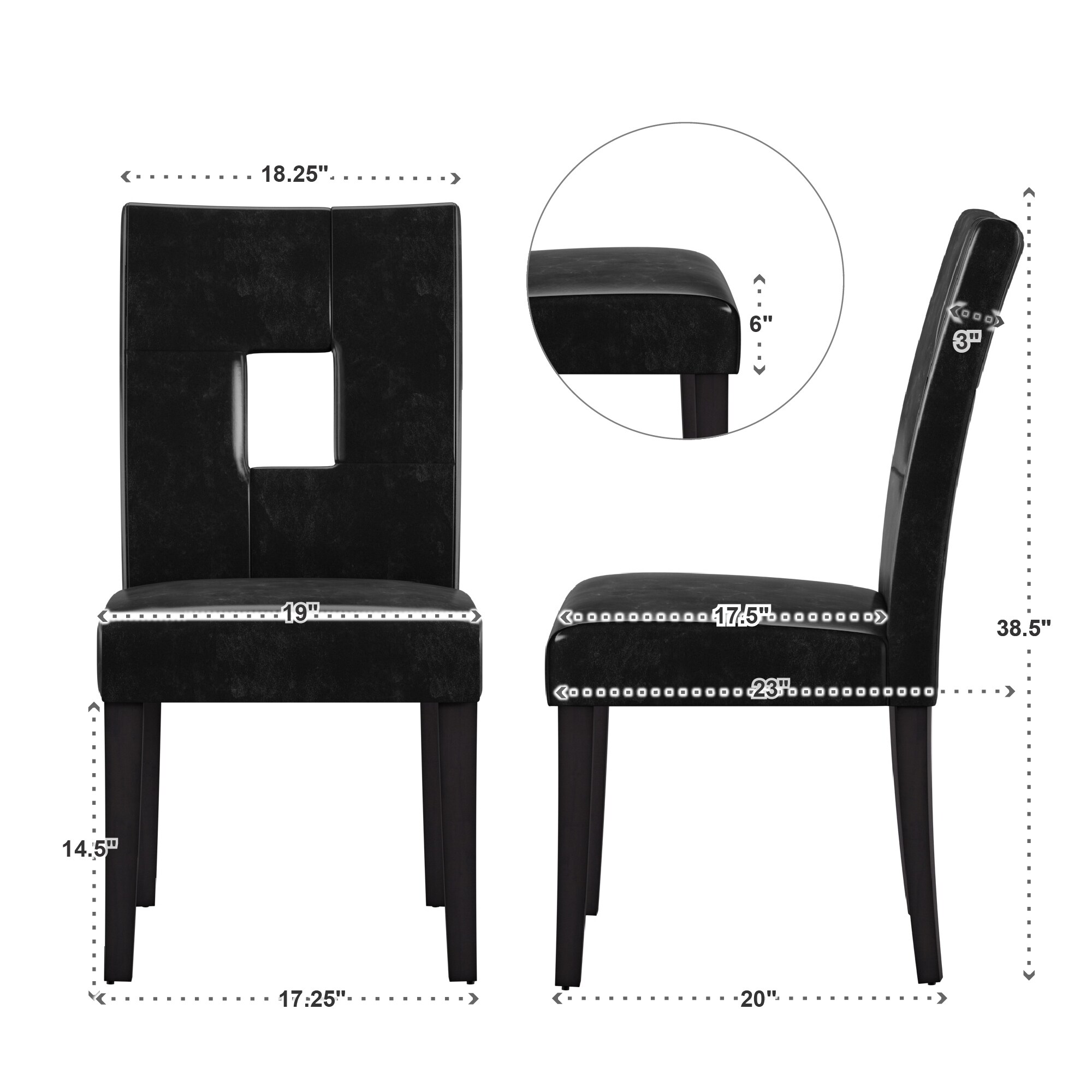 Mendoza Keyhole Back Dining Chair Set of 2 by iNSPIRE Q Bold On Sale Bed Bath Beyond 5178479