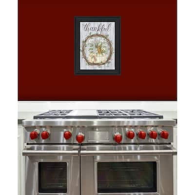 TrendyDecor4U Contemporary "Thankful Wreath" Framed Print Wall Art