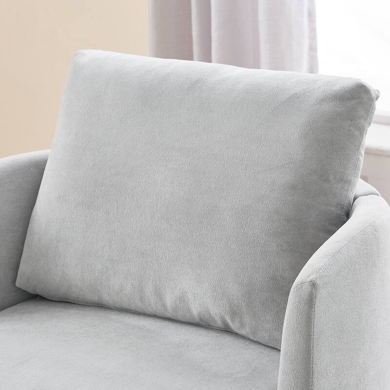 Curved Design Swivel Barrel Arm Chair