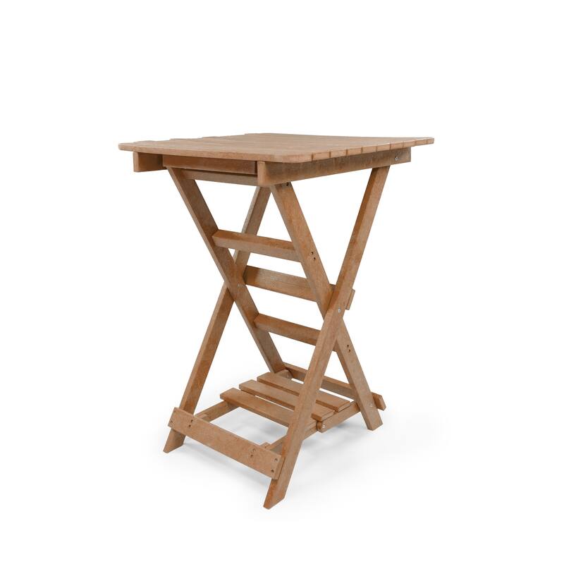 Patagonia Fully Assembled All-Weather Recycled HDPE Outdoor Folding Bar table