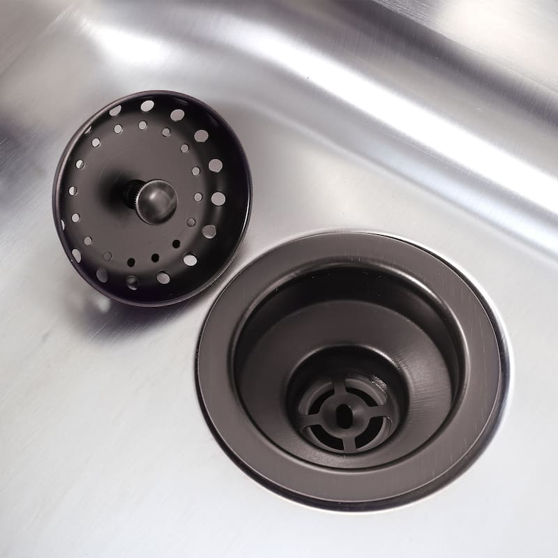 Luxier KS01 3-1/2 in. Drop-In Kitchen or Bar Sink Basket Strainer