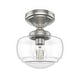 preview thumbnail 2 of 6, Hunter Saddle Creek 1 Light Contemporary Schoolhouse Flush Mount Ceiling Light - Bathroom, Hallway, Bedroom, Entry - Damp Rated!