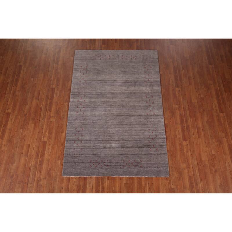 Gabbeh Indian Area Rug Handmade Wool Carpet - 5'2"x 7'10"