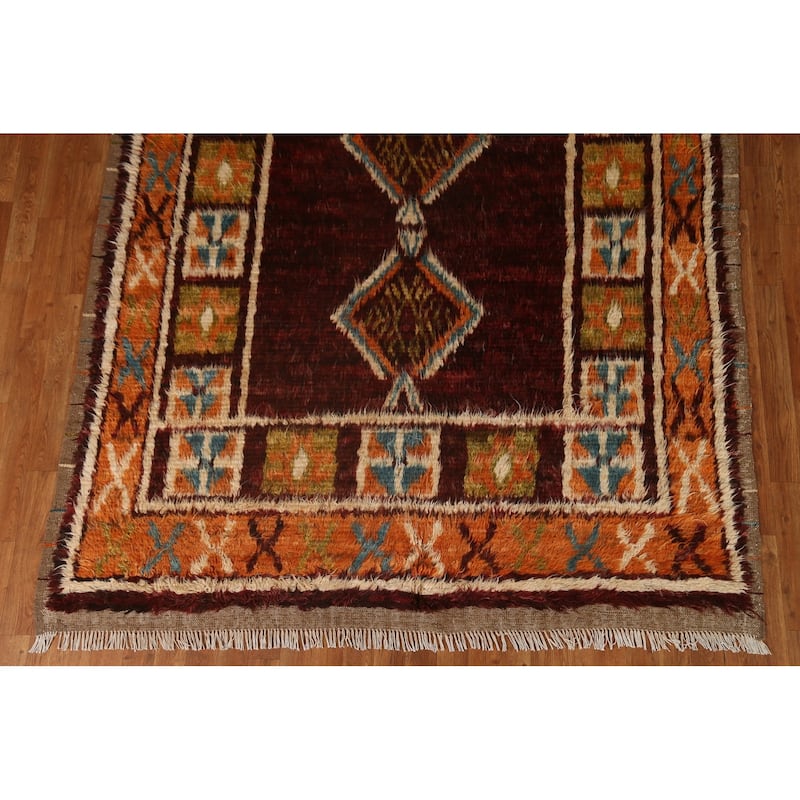 Tribal Geometric Moroccan Berber Area Rug Hand-knotted Wool Carpet - 6'4" x 10'3"