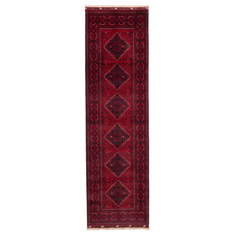 ECARPETGALLERY Hand-knotted Finest Khal Mohammadi Red Wool Rug - 2'8 x 9'7