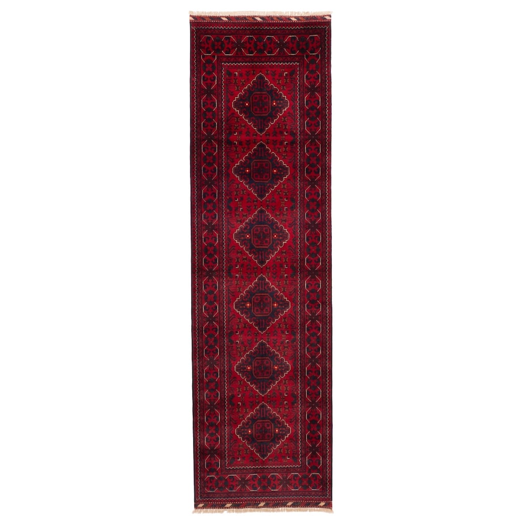 ECARPETGALLERY Hand-knotted Finest Khal Mohammadi Red Wool Rug - 2'8 x 9'7