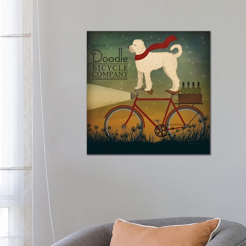 iCanvas "Doodle Bicycle Company" by Ryan Fowler Canvas Print - 26x26x1.5