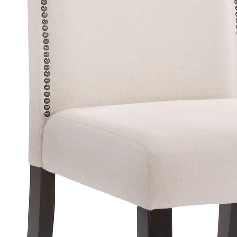 Upholstered Armless Dining Chair - 41.5" - Beige and Brown