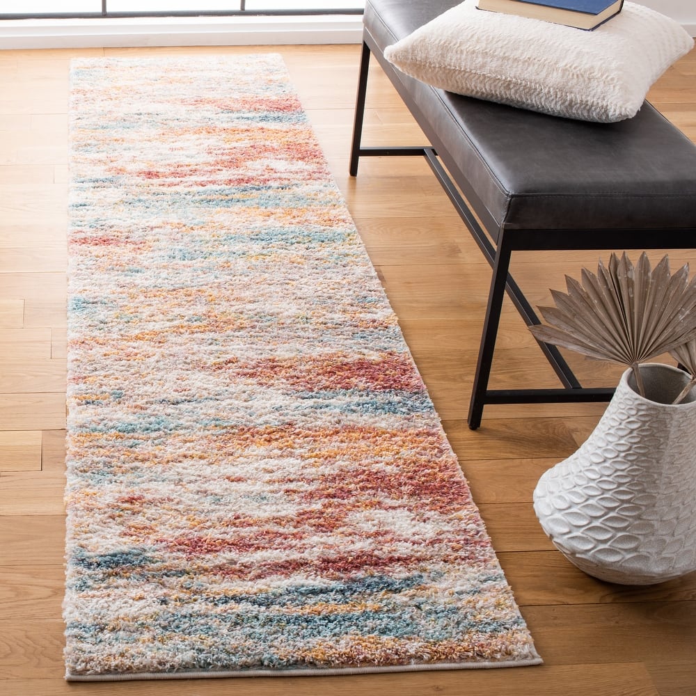SAFAVIEH Calista Shag Maiu Abstract 1-inch Thick Rug