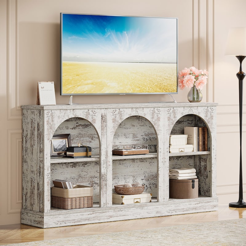 TV Stand for 55/60/65 Inch TV, Farmhouse Country Entertainment Center