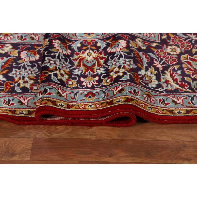 Traditional Kashan Turkish Area Rug Machine Made Living Room Carpet - 9'6" x 12'6"